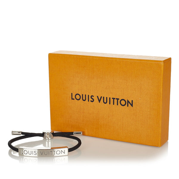ルイ ヴィトン ブラスレ・LVスペース ブレスレット M67417 シルバー ブラック メタル レディース LOUIS VUITTON 【中古】