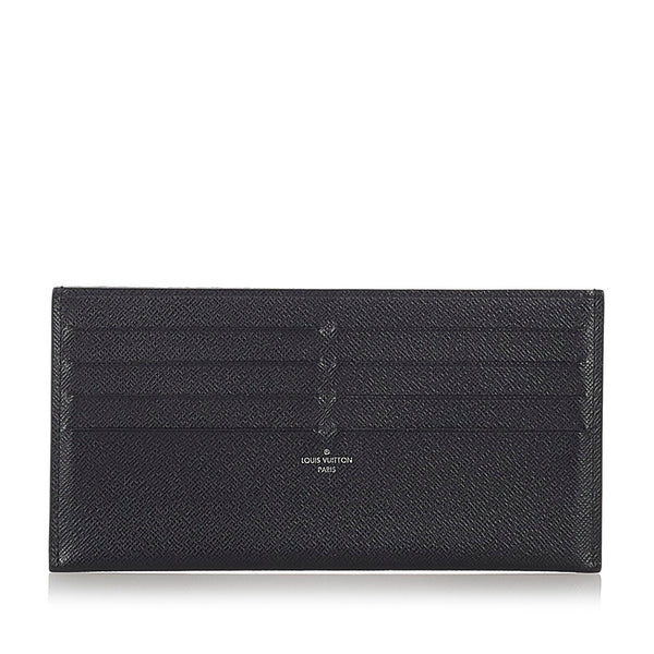 ルイ ヴィトン ブラック レザー カードケース メンズ LOUIS VUITTON 【中古】