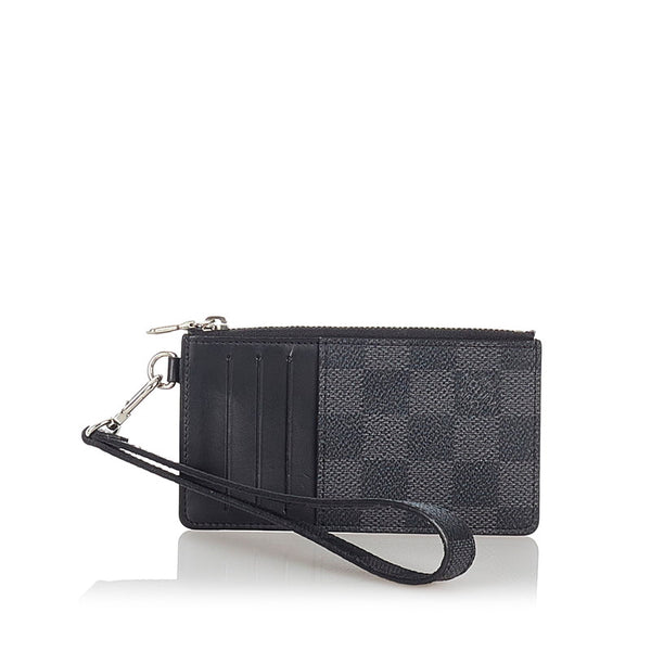 ルイ ヴィトン ダミエグラフィット ブラック PVC レザー コインケース メンズ LOUIS VUITTON 【中古】