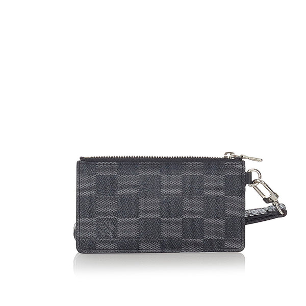 ルイ ヴィトン ダミエグラフィット ブラック PVC レザー コインケース メンズ LOUIS VUITTON 【中古】