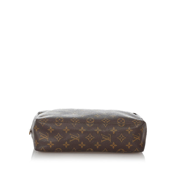 ルイ ヴィトン モノグラム トゥルース トワレット28 M47522 ブラウン PVC レザー ポーチ レディース LOUIS VUITTON 【中古】