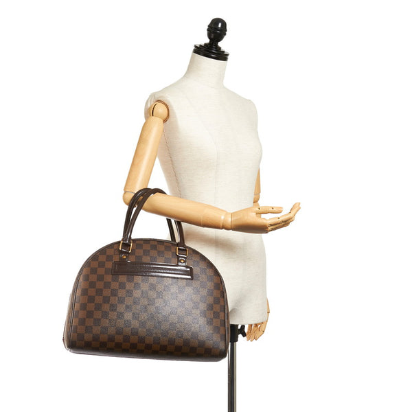 ルイ ヴィトン ダミエ ノリータ N41455 ブラウン PVC レザー ハンドバッグ レディース LOUIS VUITTON 【中古】