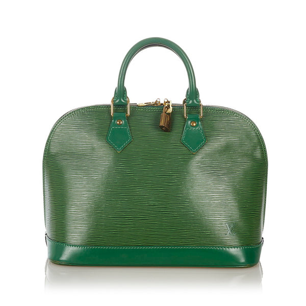 ルイ ヴィトン エピ アルマ M52144 グリーン レザー ハンドバッグ レディース LOUIS VUITTON 【中古】