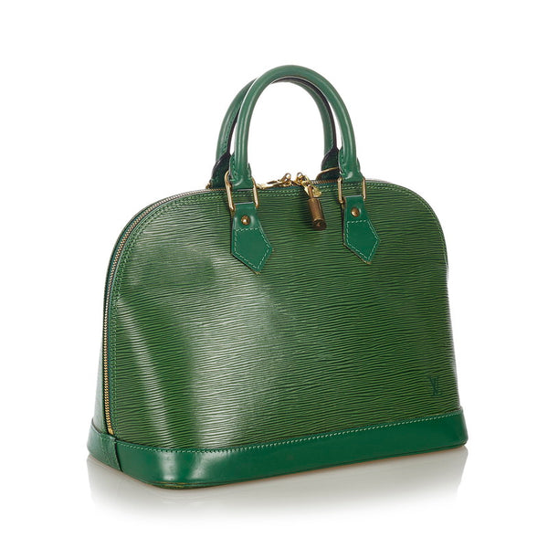 ルイ ヴィトン エピ アルマ M52144 グリーン レザー ハンドバッグ レディース LOUIS VUITTON 【中古】