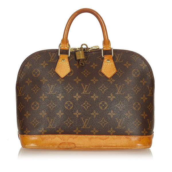 ルイ ヴィトン モノグラム アルマPM M51130 ブラウン PVC レザー ハンドバッグ レディース LOUIS VUITTON 【中古】
