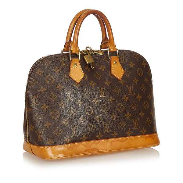ルイ ヴィトン モノグラム アルマPM M51130 ブラウン PVC レザー ハンドバッグ レディース LOUIS VUITTON 【中古】