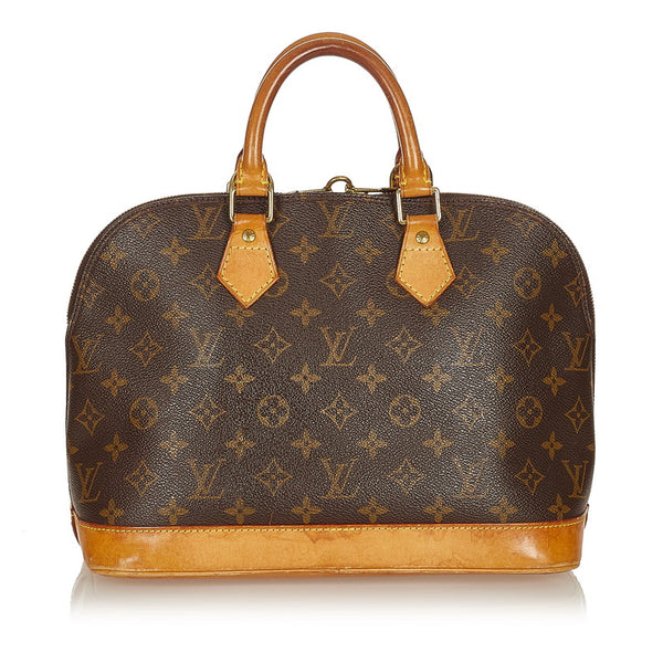 ルイ ヴィトン モノグラム アルマPM M51130 ブラウン PVC レザー ハンドバッグ レディース LOUIS VUITTON 【中古】