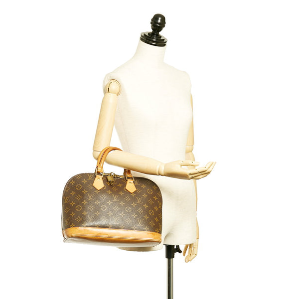ルイ ヴィトン モノグラム アルマPM M51130 ブラウン PVC レザー ハンドバッグ レディース LOUIS VUITTON 【中古】