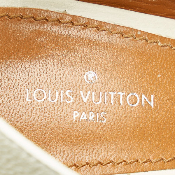ルイ ヴィトン ホライズン ラインサンダル 1A63WV ホワイト ゴールド カーフ パンプス レディース LOUIS VUITTON 【中古】