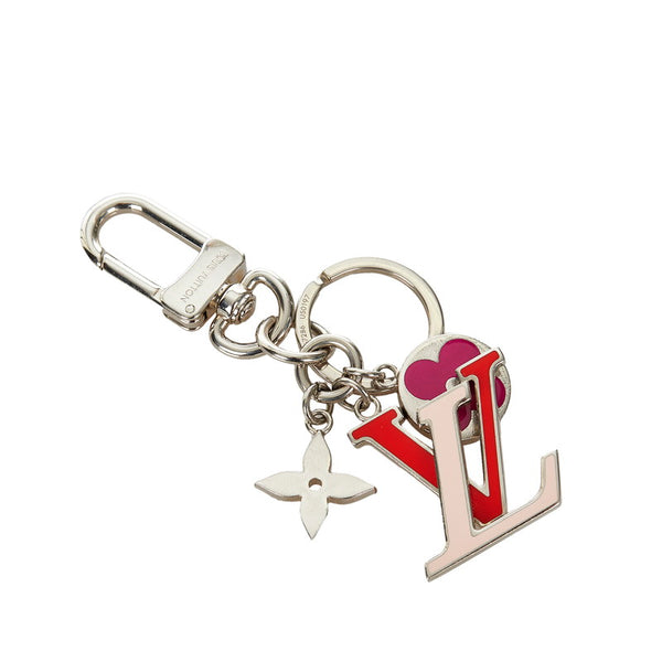 ルイ ヴィトン M67286 シルバー ピンク メタル ポルト クレ LV カプシーヌ チャーム レディース LOUIS VUITTON 【中古】