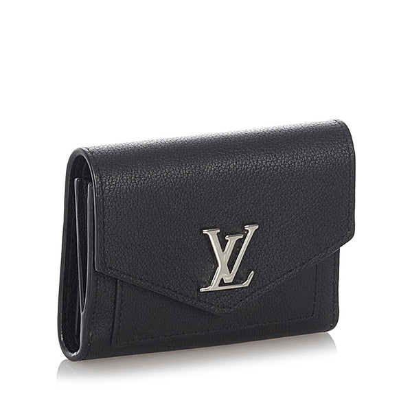 ルイ ヴィトン ポルトフォイユ マイロックミー コンパクト 三つ折り財布 M62947 ブラック カーフ レディース LOUIS VUITTON 【中古】