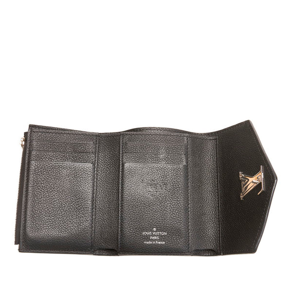 ルイ ヴィトン ポルトフォイユ マイロックミー コンパクト 三つ折り財布 M62947 ブラック カーフ レディース LOUIS VUITTON 【中古】