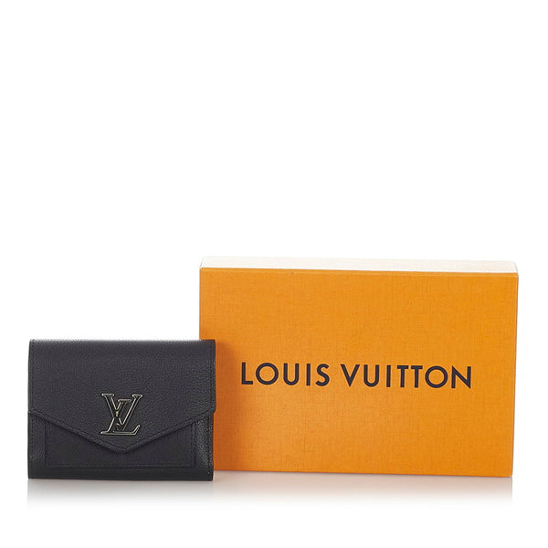ルイ ヴィトン ポルトフォイユ マイロックミー コンパクト 三つ折り財布 M62947 ブラック カーフ レディース LOUIS VUITTON 【中古】