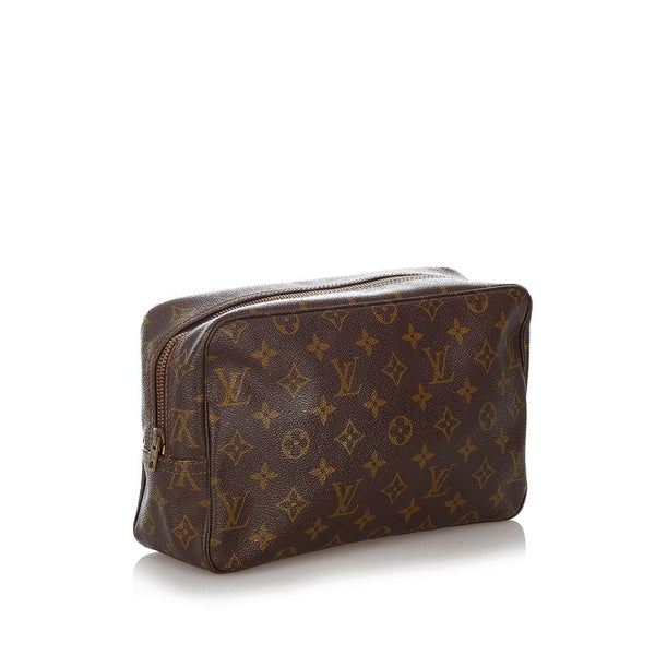 ルイ ヴィトン モノグラム トゥルーストワレット 28 M47522 ブラウン PVC レザー ポーチ レディース LOUIS VUITTON 【中古】