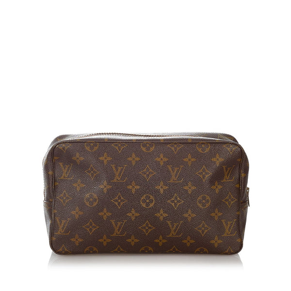 ルイ ヴィトン モノグラム トゥルーストワレット 28 M47522 ブラウン PVC レザー ポーチ レディース LOUIS VUITTON 【中古】