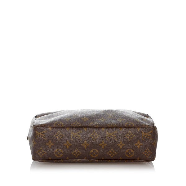 ルイ ヴィトン モノグラム トゥルーストワレット 28 M47522 ブラウン PVC レザー ポーチ レディース LOUIS VUITTON 【中古】