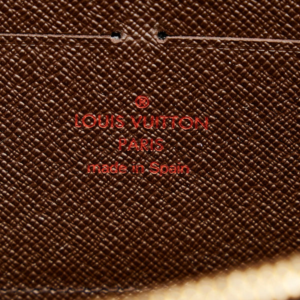 ルイ ヴィトン ダミエ ジッピーウォレット N41661 ブラウン PVC 長財布 レディース LOUIS VUITTON 【中古】