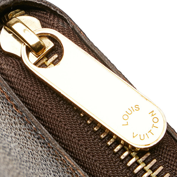 ルイ ヴィトン ダミエ ジッピーウォレット N41661 ブラウン PVC 長財布 レディース LOUIS VUITTON 【中古】