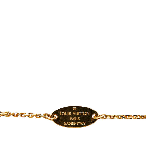 ルイ ヴィトン M61077 ゴールド メッキ エセンシャルV ネックレス レディース LOUIS VUITTON 【中古】