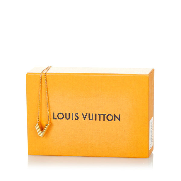 ルイ ヴィトン M61077 ゴールド メッキ エセンシャルV ネックレス レディース LOUIS VUITTON 【中古】