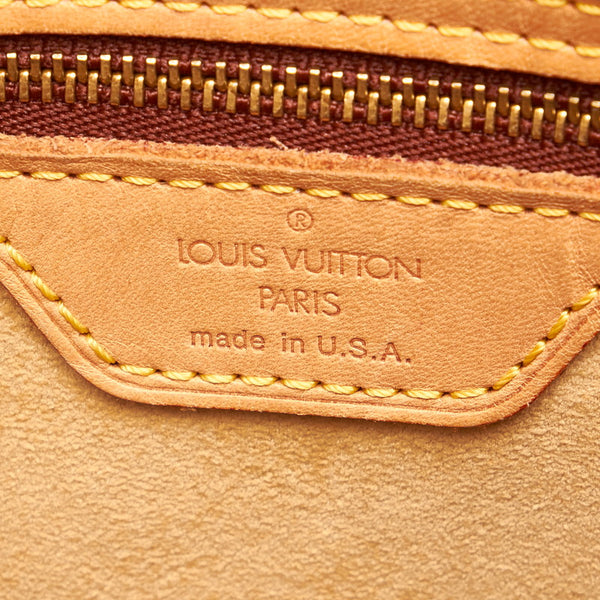 ルイ ヴィトン モノグラム  ルーピングGM M51145 ブラウン PVC レザー ワンショルダー レディース LOUIS VUITTON 【中古】