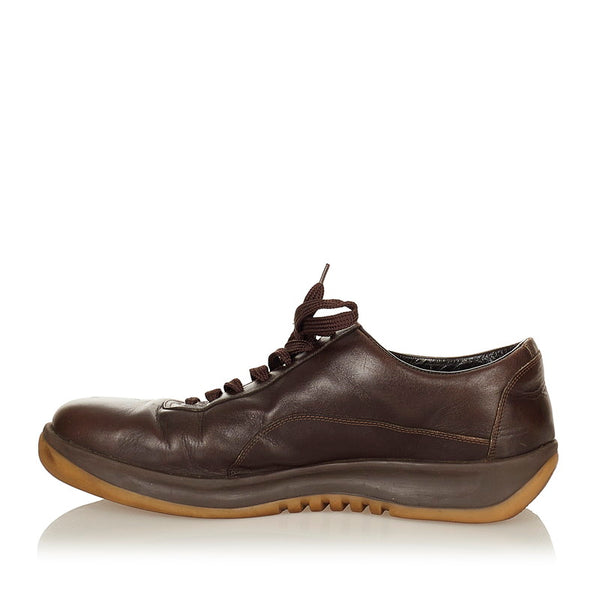 ルイ ヴィトン BA002 ブラウン レザー ラバー スニーカー メンズ LOUIS VUITTON 【中古】