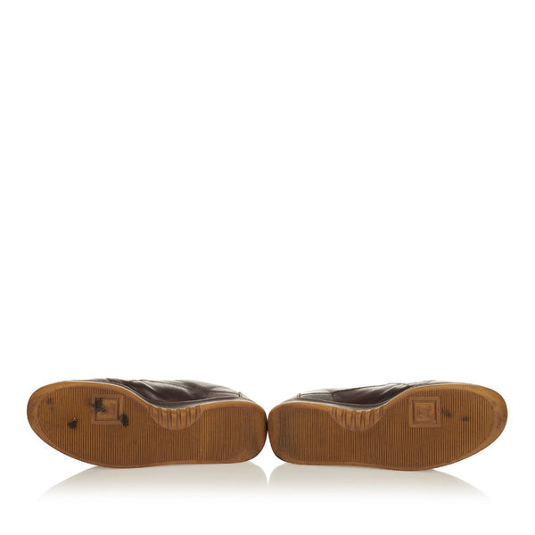 ルイ ヴィトン BA002 ブラウン レザー ラバー スニーカー メンズ LOUIS VUITTON 【中古】