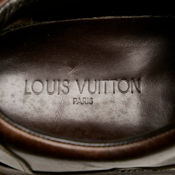 ルイ ヴィトン BA002 ブラウン レザー ラバー スニーカー メンズ LOUIS VUITTON 【中古】