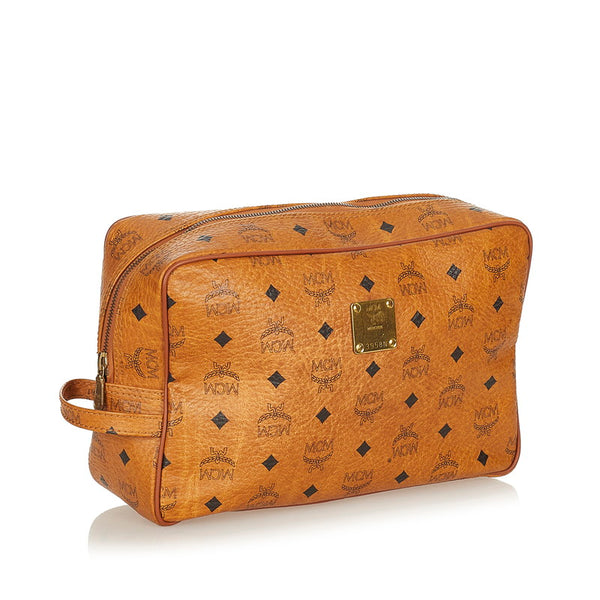 エム シー エム ヴィセトス ブラウン レザー セカンドバッグ メンズ MCM 【中古】