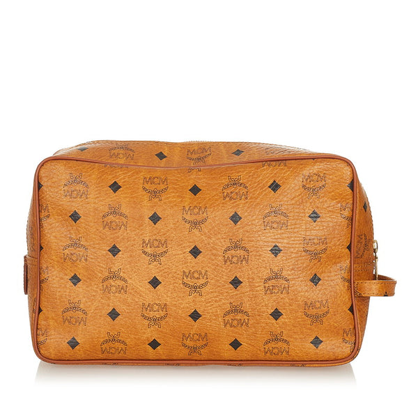 エム シー エム ヴィセトス ブラウン レザー セカンドバッグ メンズ MCM 【中古】