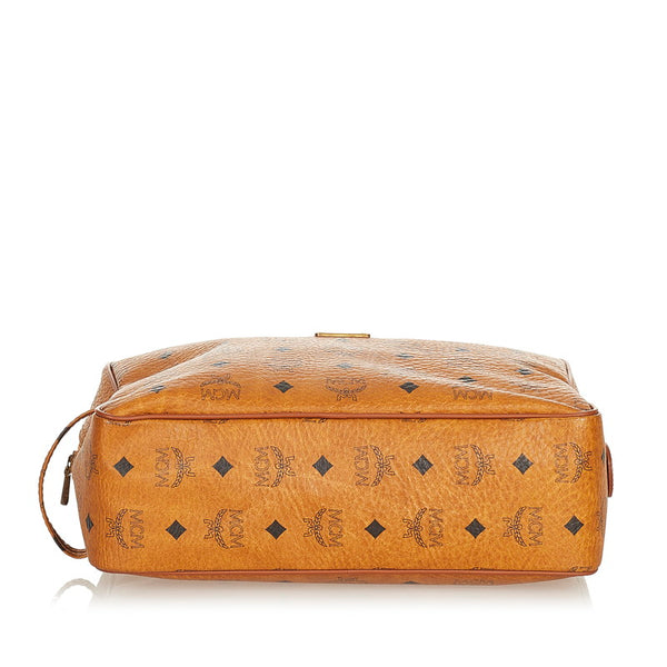 エム シー エム ヴィセトス ブラウン レザー セカンドバッグ メンズ MCM 【中古】