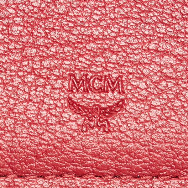 エム シー エム 長財布 レッド レザー レディース MCM 【中古】