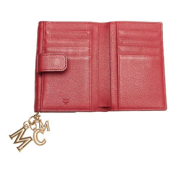 エム シー エム 長財布 レッド レザー レディース MCM 【中古】