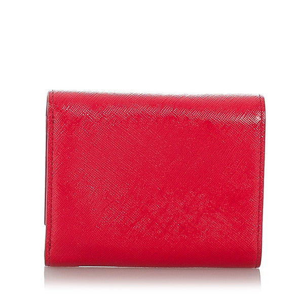 エム シー エム 三つ折り財布 ピンク レザー レディース MCM 【中古】