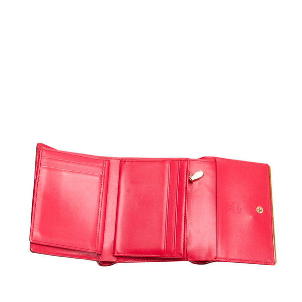 エム シー エム 三つ折り財布 ピンク レザー レディース MCM 【中古】