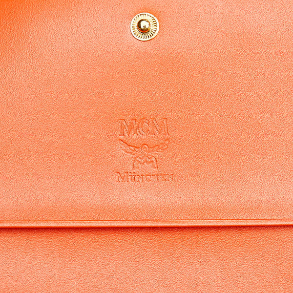 エム シー エム 長財布 ピンク レザー レディース MCM 【中古】