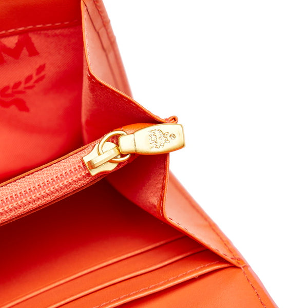 エム シー エム 長財布 ピンク レザー レディース MCM 【中古】