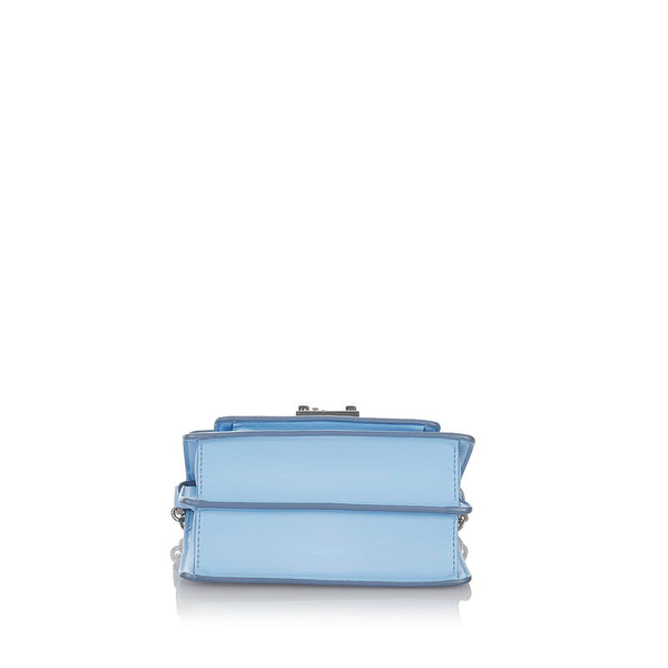 エム シー エム 水色 レザー チェーン ハンドバッグ ショルダーバッグ 2WAY レディース MCM 【中古】