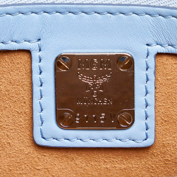 エム シー エム 水色 レザー チェーン ハンドバッグ ショルダーバッグ 2WAY レディース MCM 【中古】
