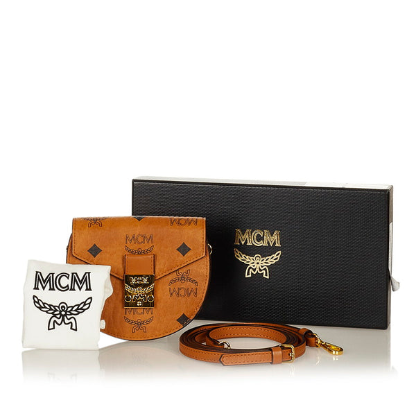 エム シー エム ショルダーバッグ ブラウン レザー レディース MCM 【中古】
