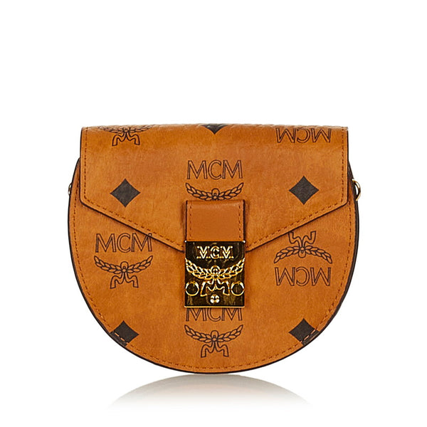 エム シー エム ショルダーバッグ ブラウン レザー レディース MCM 【中古】