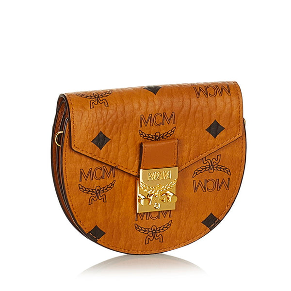 エム シー エム ショルダーバッグ ブラウン レザー レディース MCM 【中古】