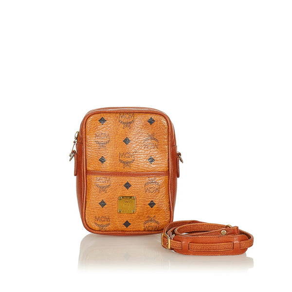 エム シー エム ヴィセトス 斜め掛け ショルダーバッグ ブラウン レザー レディース MCM 【中古】
