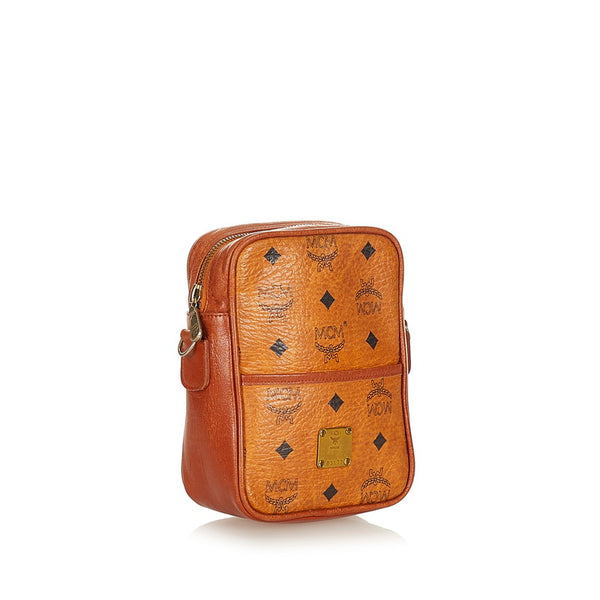 エム シー エム ヴィセトス 斜め掛け ショルダーバッグ ブラウン レザー レディース MCM 【中古】