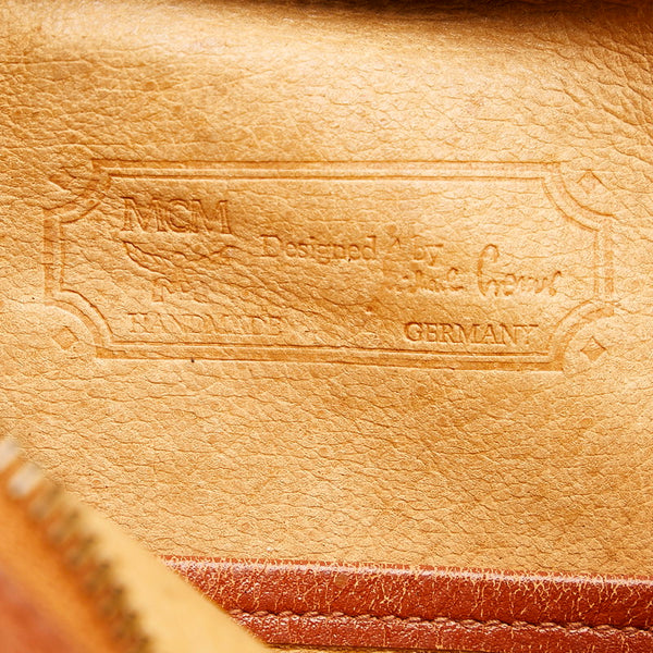 エム シー エム ヴィセトス 斜め掛け ショルダーバッグ ブラウン レザー レディース MCM 【中古】