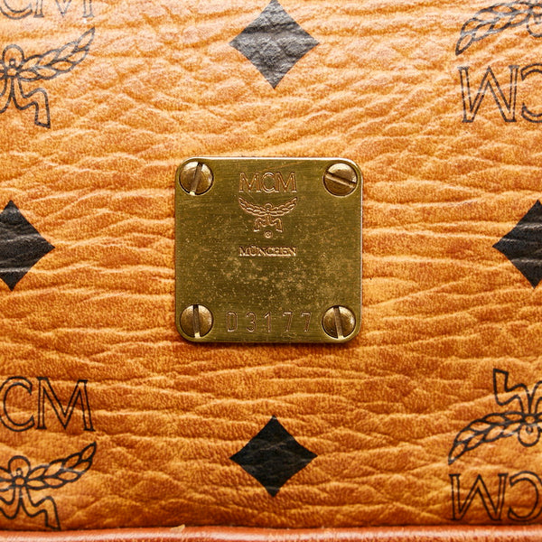 エム シー エム ヴィセトス 斜め掛け ショルダーバッグ ブラウン レザー レディース MCM 【中古】