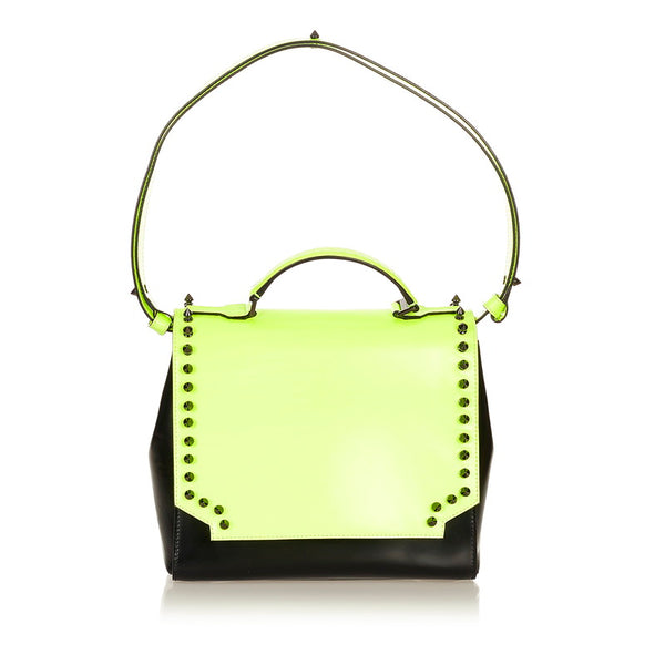 エム シー エム ハンドバッグ ショルダーバッグ 2WAY イエロー ブラック レザー レディース MCM 【中古】