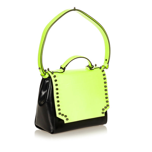 エム シー エム ハンドバッグ ショルダーバッグ 2WAY イエロー ブラック レザー レディース MCM 【中古】