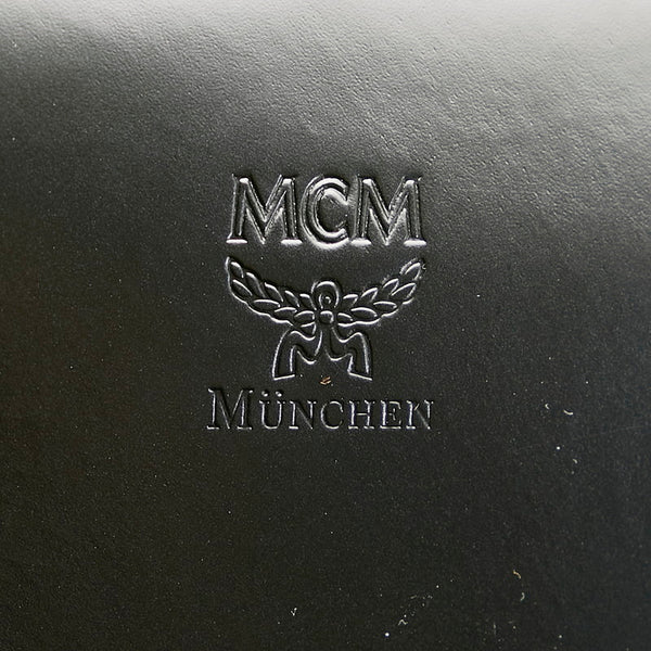エム シー エム ハンドバッグ ショルダーバッグ 2WAY イエロー ブラック レザー レディース MCM 【中古】