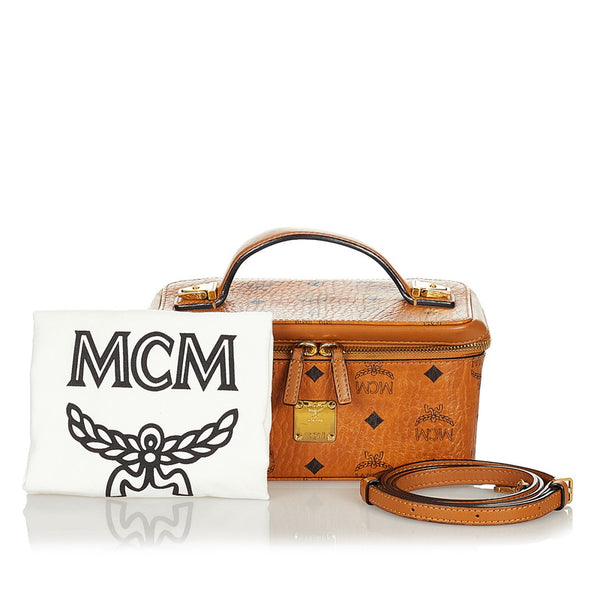 エム シー エム ロックスター ヴァニティケース ショルダーバッグ 2WAY ブラウン レザー レディース MCM 【中古】